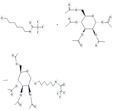 Acetamide,2,2,2-trifluoro-N-(6-hydroxyhexyl)- can be used to produce 6-(trifluoroacetamido)hexyl 2,3,4,6-tetra-O-acetyl-a-D-mannopyranoside at the ambient temperature